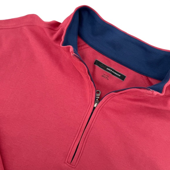 Greg Norman Other - Greg Norman 1/4 Zip Pullover Mens XXL Classic Golf Shark Logo Red Long Sleeve